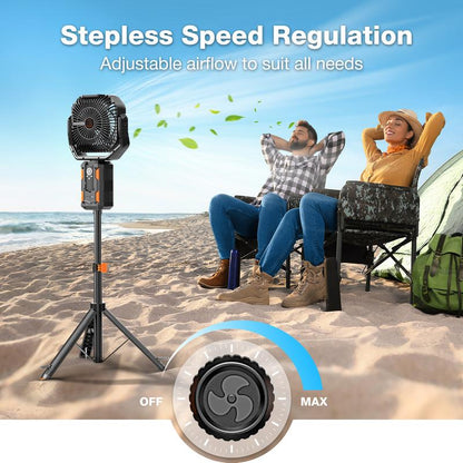 Power Beam Pro - LED Rechargeable Fan - premium tier positioning